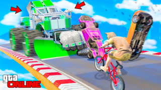 GTA 5 - САМАЯ АДСКАЯ СТЕНКА НА СТЕНКУ ! ВЕЛОСИПЕД BMX vs ТАРАН ИЗ ARENA WAR ! - ЛИЦОМ К ЛИЦУ В ГТА 5 ОНЛАЙН