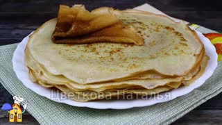 СОХРАНИТЕ этот РЕЦЕПТ БЛИНОВ! Тонкие Блины Без Молока и Кефира!